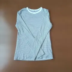 UNIQLO ソフトリブクルーネックTシャツ 長袖　ボーダー