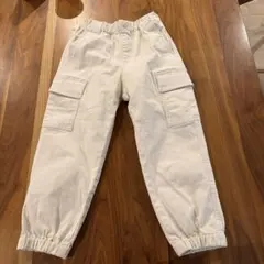 UNIQLO カーゴパンツ オフホワイト 120cm