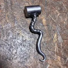 ペグハンマー ハンドメイド ツイスト ペグ抜きフック キャンプ 設営