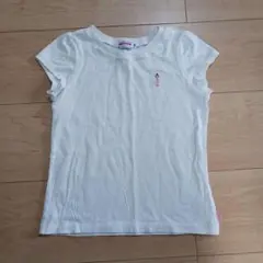 MIKI HOUSE バレリーナ刺繍 Tシャツ 120 無地 白