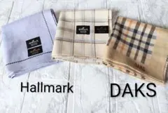 Hallmarkホールマークハンカチ2枚DAKS ダックスハンカチ 　3枚セットのサムネイル