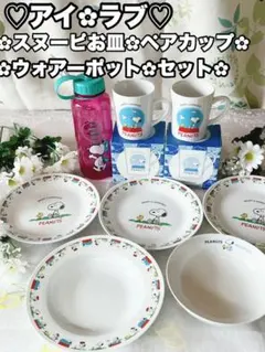 ⭐️可愛いスヌーピーのお皿♡マグカップ♡ウォターポットのセット新品、未使用⭐️
