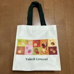 韓国Starbucks トートバッグ Take it Love eat