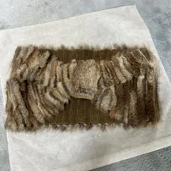 レディース　ストール　ショール　ファー　毛皮　ブラウン　小物　マフラー