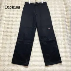ディッキーズ　ダブルニーワークパンツ　黒　【32】　ルーズフィット　ゆるダボ