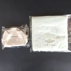 JILLSTUART☆ジルスチュアート☆合皮ポーチ＋TOCCAタオルハンカチ