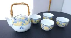 Noritake 乃りたけ　急須　湯呑み　木の実模様　食器　5点セット