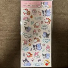 ラメ入り樹脂もりシール　MXいつもいっしょ　シナモロール　キティ　サンリオ