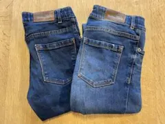 デニム ジーンズZARA kids  girls 2本セットまとめ売り　H&M