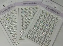 デコレーションシール ハート 小さめ 3点セット 手作りシール デコ