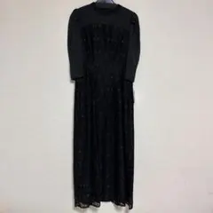 ヤマダヤ　リルフェテ　ブラックレース長袖ドレス　結婚式　パーティ