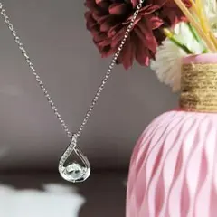 ティアドロップ ネックレス シルバー