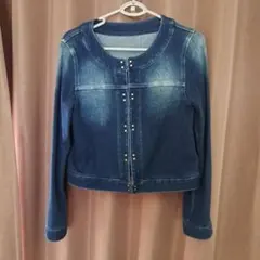 濃デニム 　ストレッチジャケット