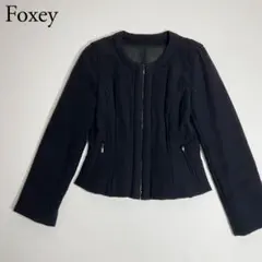 良品　FOXEY NEWYORK フォクシー　ダウンジャケット　ノーカラー　40のサムネイル