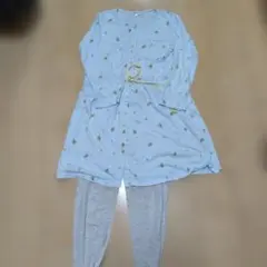 M エンジェリーベ 水色花柄 マタニティパジャマ