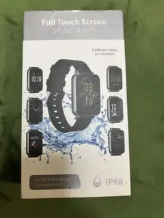 フルタッチスクリーンスマートウォッチ IP68 替えバンド付き