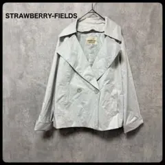 # STRAWBERRY-FIELDS ライトグレー ノーカラージャケット