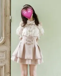 ❤︎ リズリサ 2連リボンベルトスカパン ピンク ❤︎ LIZLISA リズリサ 2連リボンベルトスカパン スカート ピンク