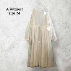 A.subjjject チュールガウン ワンピース 透け感 レイヤード H970