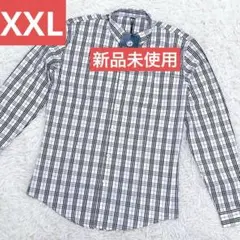 GINGTTO チェックシャツ シャツ ストライプチェック 格子柄 XXL