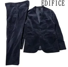 EDIFICE ネイビー コーデュロイ カジュアルスーツ