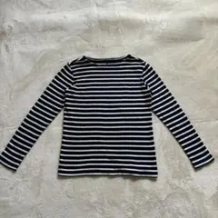 ユニクロ 子ども服 長袖Tシャツ ボーダー 紺 キッズ ロンＴ 男の子 女の子