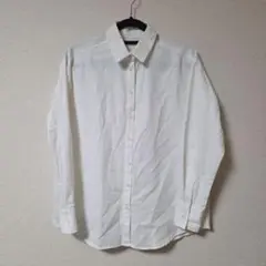 ノーブランド　白　ホワイト　White　シャツ　ブラウス　Mサイズ