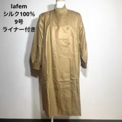 ノーカラーコート 未使用 タリアトーレ 麻 サイズ48 ネイビー 