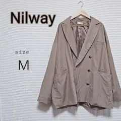 Nilway ベージュ ダブルブレストジャケット Mサイズ 金ボタン