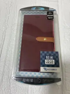 iPhone Ⅹ スマホケース　手帳型ケース エンジ 軽量　フラップケース