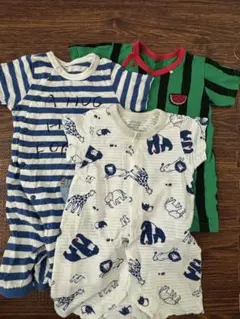 夏用ロンパース3点まとめ売り　60〜70