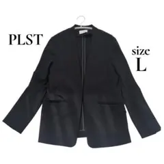 PLST プラステ ノーカラージャケット L　ジャージー素材 ストレッチ　洗えるのサムネイル