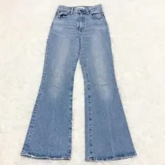 MOUSSY MVS FLARE　25インチ　フレアデニムパンツ　牛革パッチのサムネイル