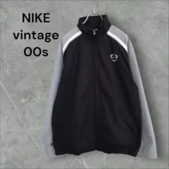 【k8604】USA古着ナイキ00s当時物トラックジャケットブルゾンジップアップ