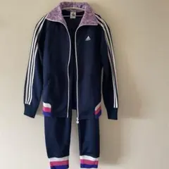 希少レア　オールドアディダス　Y2K　平成　ジャージ上下セット　ラメ　ピンク　黒 00s adidas/アディダス レトロジャージ/トラックジャケット