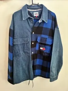 TOMMY JEANS デニムシャツ チェック L