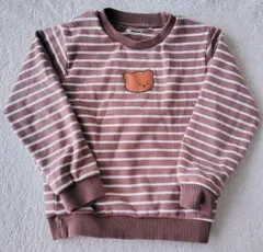 トレーナー　くまトレーナー　韓国子ども服　ボーダートレーナー　100cm