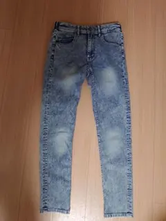 スキニーデニム ライトブルー ドローストリング付き Sサイズ