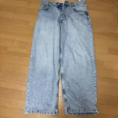 ZARA ワイドデニム　バギーデニム　ブルー