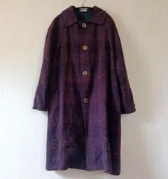 Plantation プランテーション ロングコート 総柄 レトロ 古着 日本製