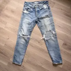 MOUSSY マウジダメージ加工デニムパンツ