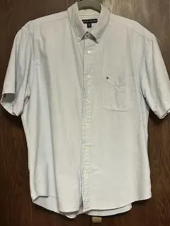 TOMMY HILFIGER 半袖シャツ Lサイズ ライトブルー
