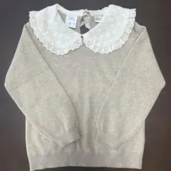 ZARA ベージュ 襟付きニット トップス 5-6歳　116cm