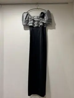 【ヴィンテージドレス】オフショルダー フリル ナイトドレス ブラッグ