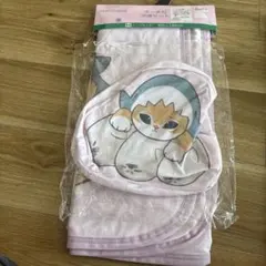 【新品】しまむら　ポーチ付き　冷感ケット　サメにゃん　モフサンド　ハーフサイズのサムネイル