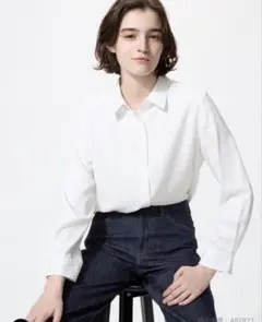 UNIQLO レーヨンブラウス ホワイトのサムネイル
