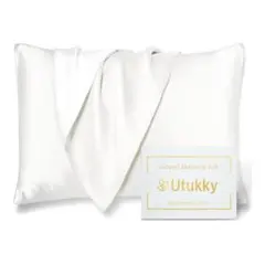 ユーツキー　シルク枕カバー　まくらカバー シルク 43×63cm アイボリー