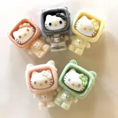 白猫　被り物　ミニフィギュア　ビーズ