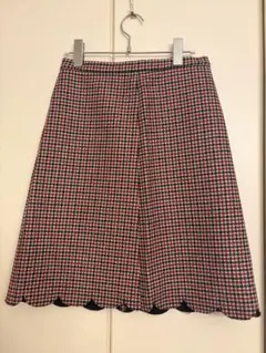 RED VALENTINO 千鳥格子 タイトスカート スカラップ　38のサムネイル
