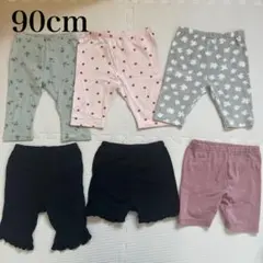 6点セット ベビー レギンス 90cm 90 花柄 イチゴ 西松屋